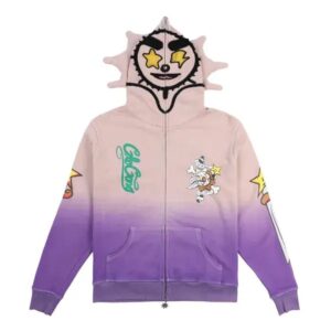 Death And Glory Full Zip Hoodie Purple