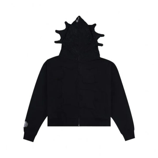 Glo Gang Blackout Rhinestone Full Zip Hoodie