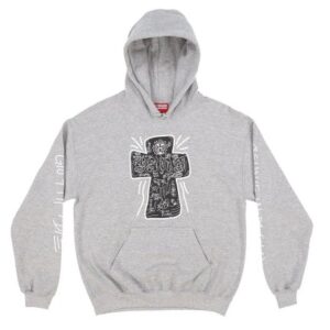 Glo Gang Front Logo Black/Grey Hoodie