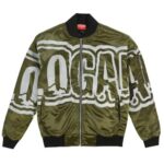 Glo Gang Oversized Font Logo Bomber Jacket