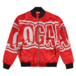 Glo Gang Oversized Font Logo Bomber Jacket