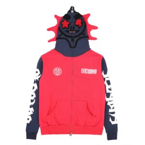 Almighty II Gang Full Zip Hoodie Red Navy