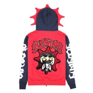 Almighty II Gang Full Zip Hoodie Red Navy