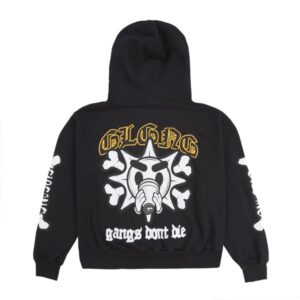 Gangs Dont Die Bones Black Hoodie